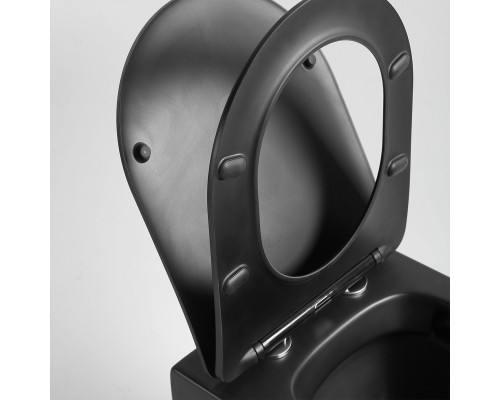 Унитаз подвесной Vincea Piatti VT1-11SMB черный матовый ультратонкое Soft-close сиденье