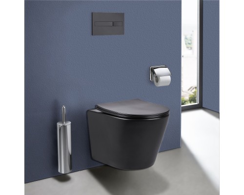 Унитаз подвесной Vincea Piatti VT1-11SMB черный матовый ультратонкое Soft-close сиденье