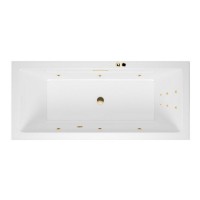 Ванна гидромассажная EXCELLENT Heaven Slim 180x80 LINE золото