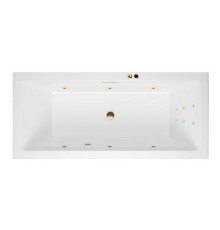 Ванна гидромассажная EXCELLENT Heaven Slim 180x80 LINE золото