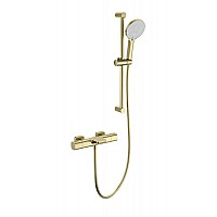 Смеситель для ванны с душевым гарнитуром и термостатом Wonzon&Woghand, Брашированное золото