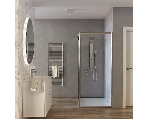 Душевая боковая стенка напольная Taliente 100x195см, прозр.стекло 6мм, хром