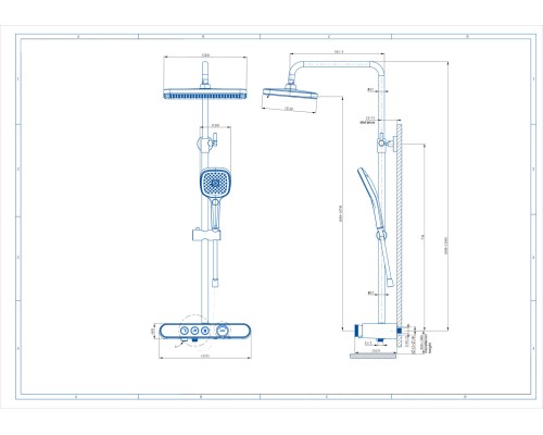 Душевая система Arrow AMG13SH855A с термостатом серый