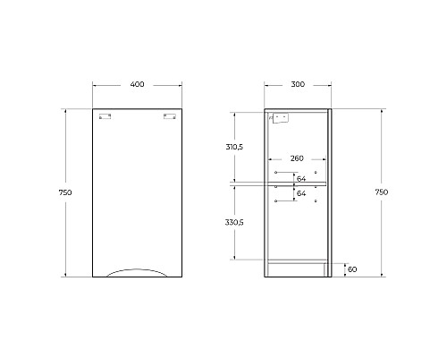 Шкаф подвесной BelBagno FLY-MARINO-750-1A-SC-BL-P-R Шкаф подвесной BelBagno FLY-MARINO-750-1A-SC-BL-P-R