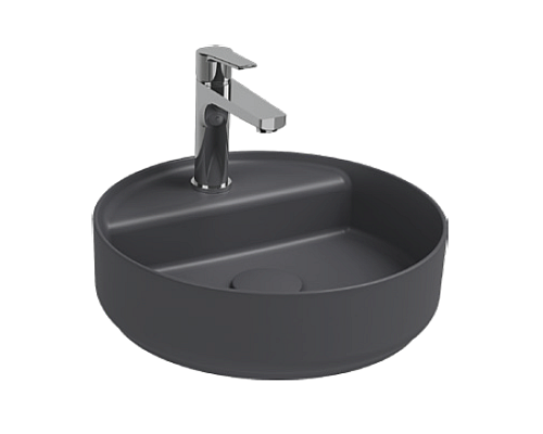 Раковина накладная ISVEA Infinity 42 круглая антрацит матовый 10NF65042SV-2C
