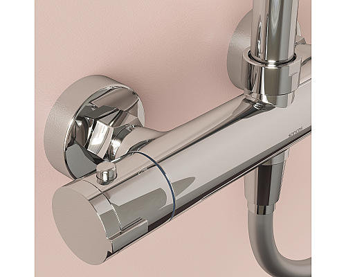 Душевая стойка Sancos Kanedo с термостатом с верхним душем, хром, SC7200CH