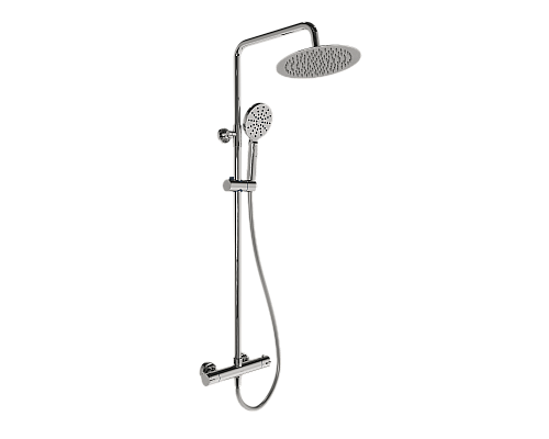 Душевая стойка Sancos Kanedo с термостатом с верхним душем, хром, SC7200CH