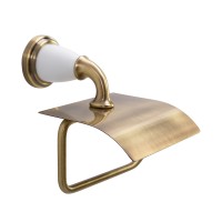 Держатель туалетной бумаги Art&Max Bianchi AM-E-3683-Br с крышкой Бронза