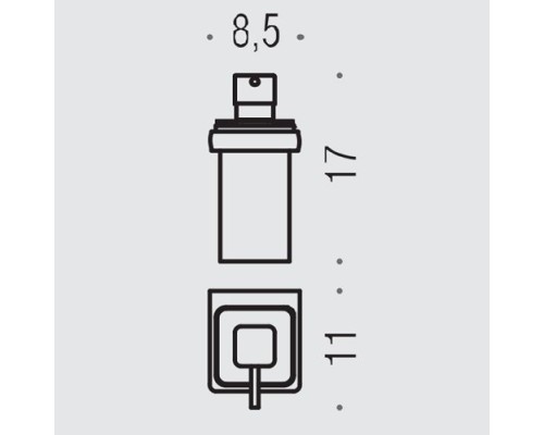 Дозатор для жидкого мыла Colombo Lulu подвесной цвет PVD золото/матовое стекло