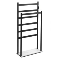 Полотенцесушитель электрический напольный Wonzon&Woghand ESSEN, Черный матовый WW-A407-MB