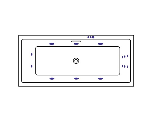 Ванна гидромассажная EXCELLENT Heaven Slim 180x80 SMART золото