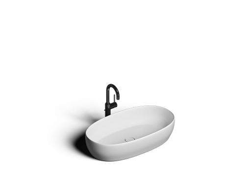 Накладная раковина-чаша из искусственного камня Monblan Via 600x395x155 цвет белый