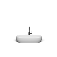 Накладная раковина-чаша из искусственного камня Monblan Via 600x395x155 цвет белый