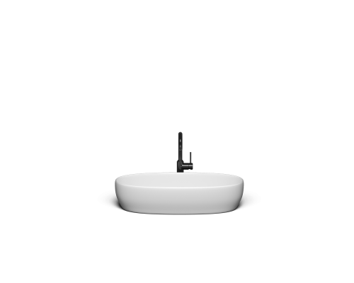 Накладная раковина-чаша из искусственного камня Monblan Via 600x395x155 цвет белый