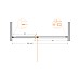 Душевая дверь Cezares Urban 140 URBAN-B-12-140-C-NERO Черный матовый