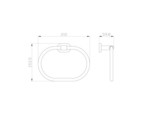 Кольцо для полотенец Wonzon&Woghand, Глянцевое золото