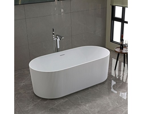 Ванна акриловая Vincea VBT-426-1700MW 1700x800x580 белый матовый щелевой перелив