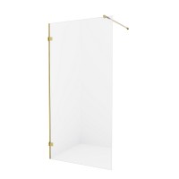 Душевое ограждение NEW TRENDY AVEXA GOLD BRUSHED 130x200 брашированное золото