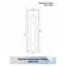 Зеркало Континент Tower 450x1750 гримерное с подсветкой с сенсорным выключателем