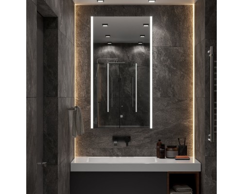 Зеркало Континент Modern 600х1100 ЗЛП618 с подсветкой с сенсорным выключателем