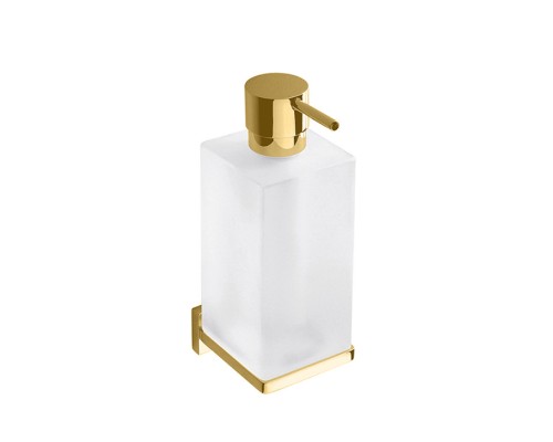 Дозатор для жидкого мыла подвесной Colombo Look цвет PVD золото матовое/матовое стекло
