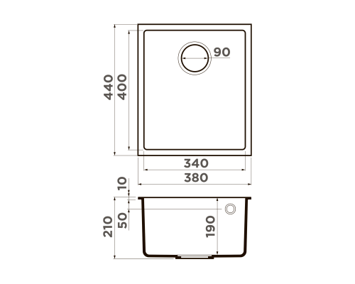 Кухонная мойка Omoikiri Bosen 38-U-BL черный