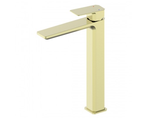 Смеситель для раковины высокий Wonzon&Woghand, Брашированное золото