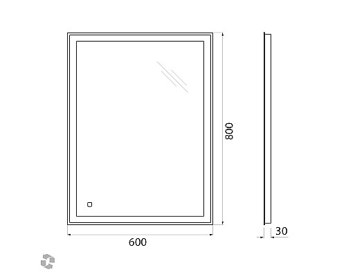 Зеркало BelBagno SPC-GRT-600-800-LED-TCH Зеркало BelBagno SPC-GRT-600-800-LED-TCH