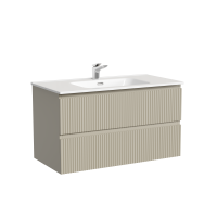 Тумба под раковину подвесная Sancos Snob R 89х44х50, с доводчиками, Beige Soft, SNR90CE