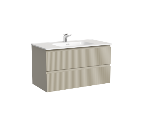 Тумба под раковину подвесная Sancos Snob R 89х44х50, с доводчиками, Beige Soft, SNR90CE