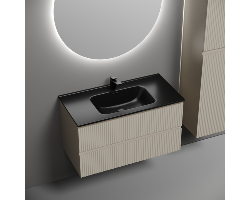 Тумба под раковину подвесная Sancos Snob R 89х44х50, с доводчиками, Beige Soft, SNR90CE