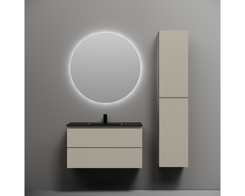 Тумба под раковину подвесная Sancos Snob R 89х44х50, с доводчиками, Beige Soft, SNR90CE