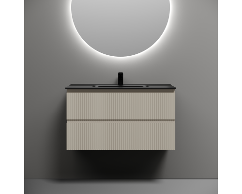 Тумба под раковину подвесная Sancos Snob R 89х44х50, с доводчиками, Beige Soft, SNR90CE