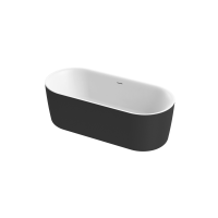 Акриловая ванна Cezares Metauro 180x80 METAURO-INT-Central-180-80-60-B-W-MATT Черная матовая Белая матовая без гидромассажа