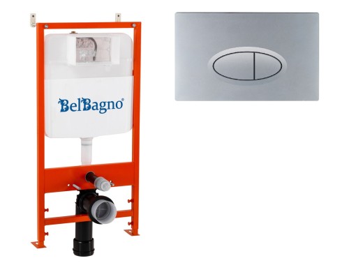 Инсталляция BelBagno BB026/BB050CR.MAT с клавишей смыва Хром матовый