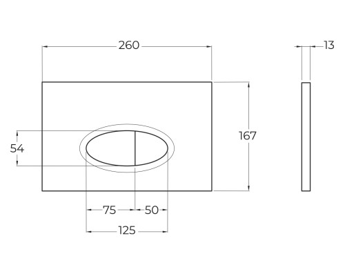 Инсталляция BelBagno BB026/BB050CR.MAT с клавишей смыва Хром матовый