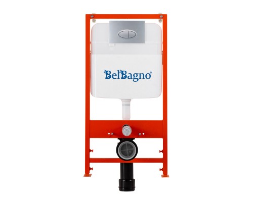 Инсталляция BelBagno BB026/BB050CR.MAT с клавишей смыва Хром матовый