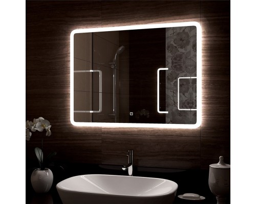 Зеркало Континент Demure 900х700 ЗЛП502 с подсветкой с сенсорным выключателем