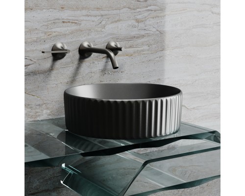 Раковина-чаша накладная Ceramicanova Element 360x360x115 антрацит матовый