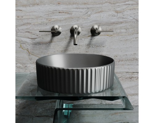 Раковина-чаша накладная Ceramicanova Element 360x360x115 антрацит матовый