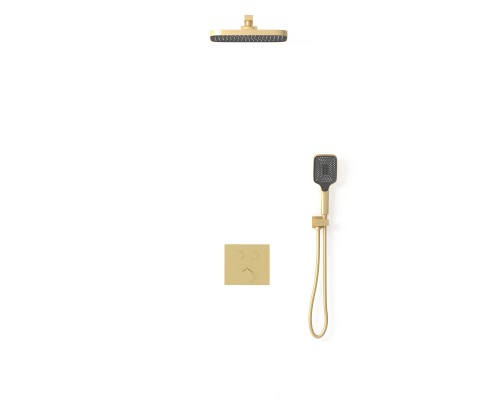 Душевой комплект Vincea VSFW-4211BG встраиваемый, двухрежимный, брашированное золото