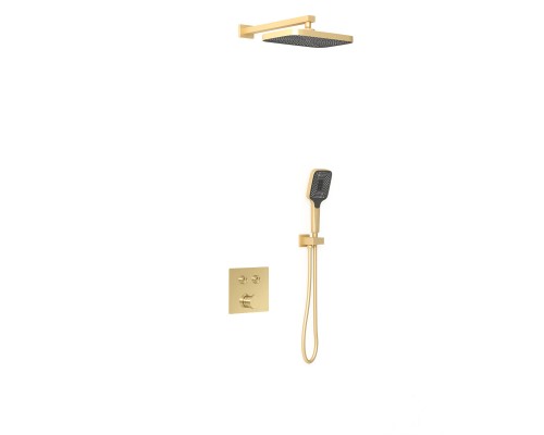 Душевой комплект Vincea VSFW-4211BG встраиваемый, двухрежимный, брашированное золото
