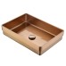 Раковина встраиваемая сверху ABBER Wasser Kreis розовое золото матовое