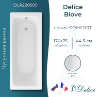 Ванна чугунная Delice Biove 170х750, без ручек