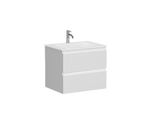 Тумба подвесная SANCOS Folk 590х445х500, c двумя ящиками, Bianco FL60W Тумба подвесная SANCOS Folk 590х445х500, c двумя ящиками, Bianco FL60W