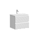 Тумба подвесная SANCOS Folk 590х445х500, c двумя ящиками, Bianco FL60W