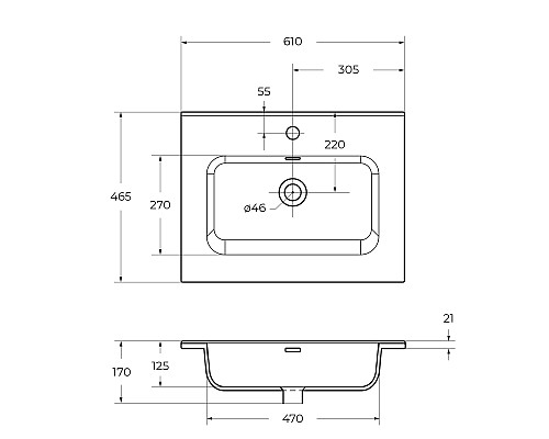 Керамическая раковина BelBagno BB600ETL Керамическая раковина BelBagno BB600ETL