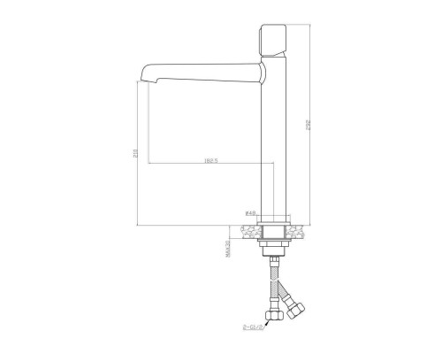 Смеситель для раковины BelBagno Uno UNO-LMC-ORO-W0 Золото