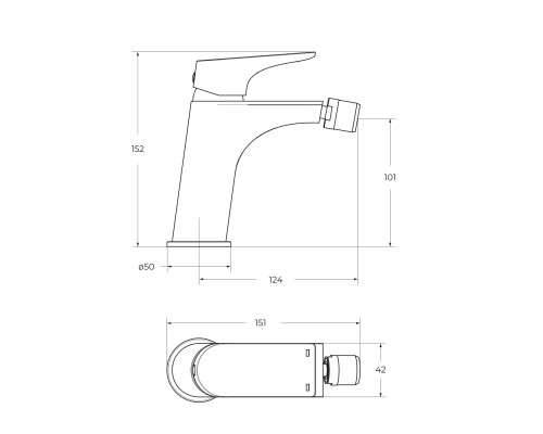 Смеситель для биде BelBagno Marino MARINO-BD-CRM-W0 Хром