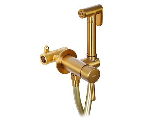 Гигиенический душ со смесителем Raiber premium RPG-009 Graceful, матовое золото Гигиенический душ со смесителем Raiber premium RPG-009 Graceful, матовое золото